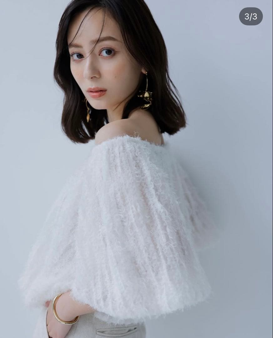 【新品未使用】アニュアンス/チュールジャガード2WAYブラウス