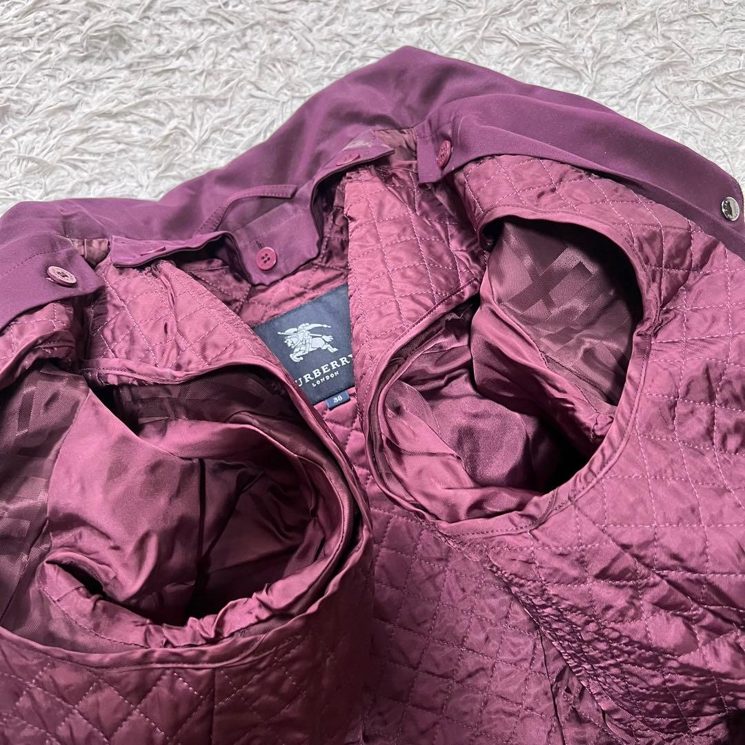 バーバリーロンドン ベルト ライナー付 トレンチコート シャドーチェック M バーバリーロンドン ベルト ライナー付 トレンチコート シャドーチェック M