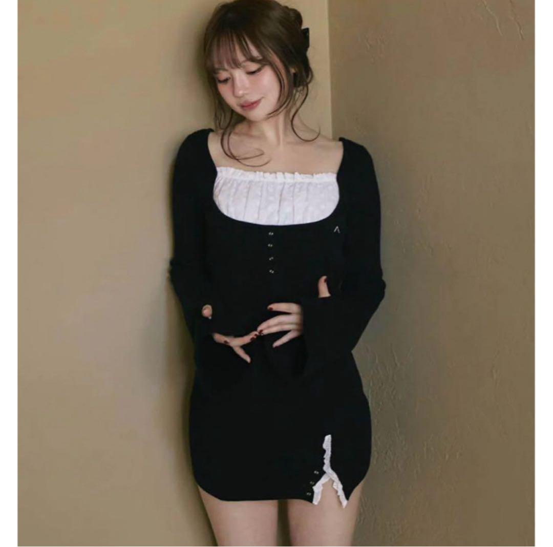 【タグ付き新品】andmary Poppy lace mini dres