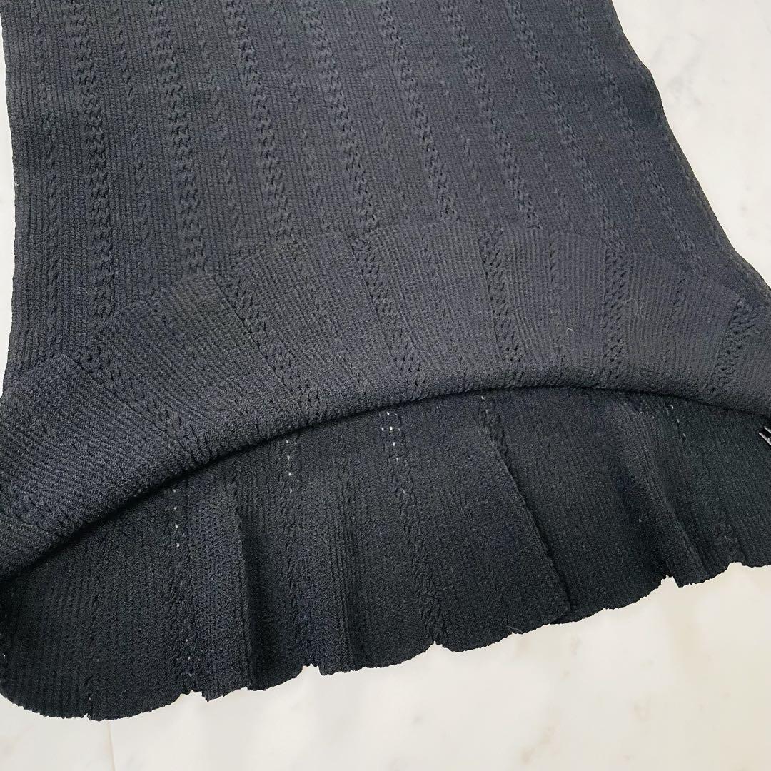 美品✨セオリー サマーニット ノースリーブ ペプラム ブラック 洗える