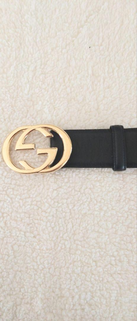 【GUCCI 】インターロッキング ゴールドバックル レディース 箱あり