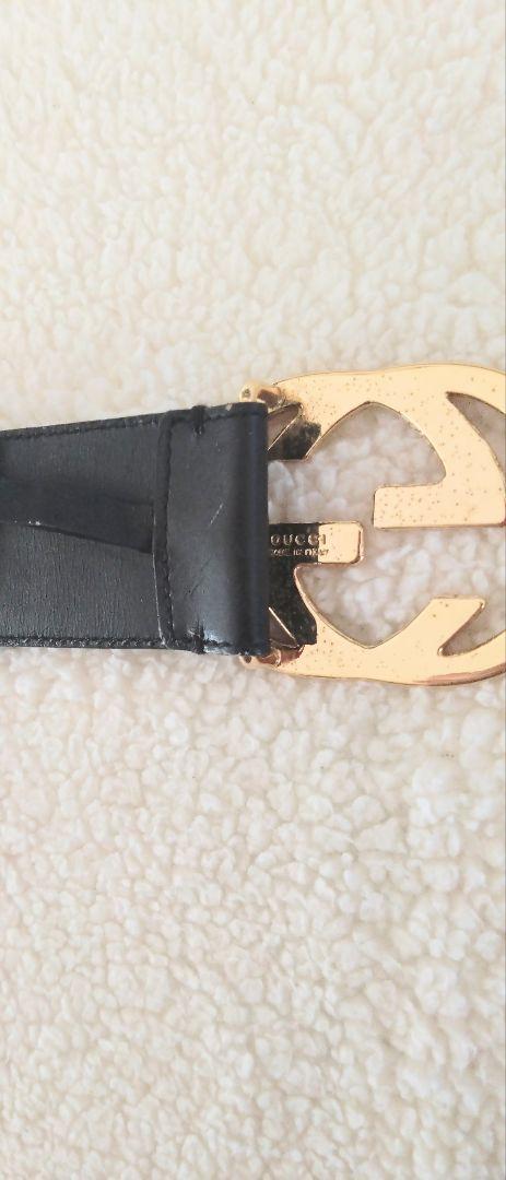 【GUCCI 】インターロッキング ゴールドバックル レディース 箱あり