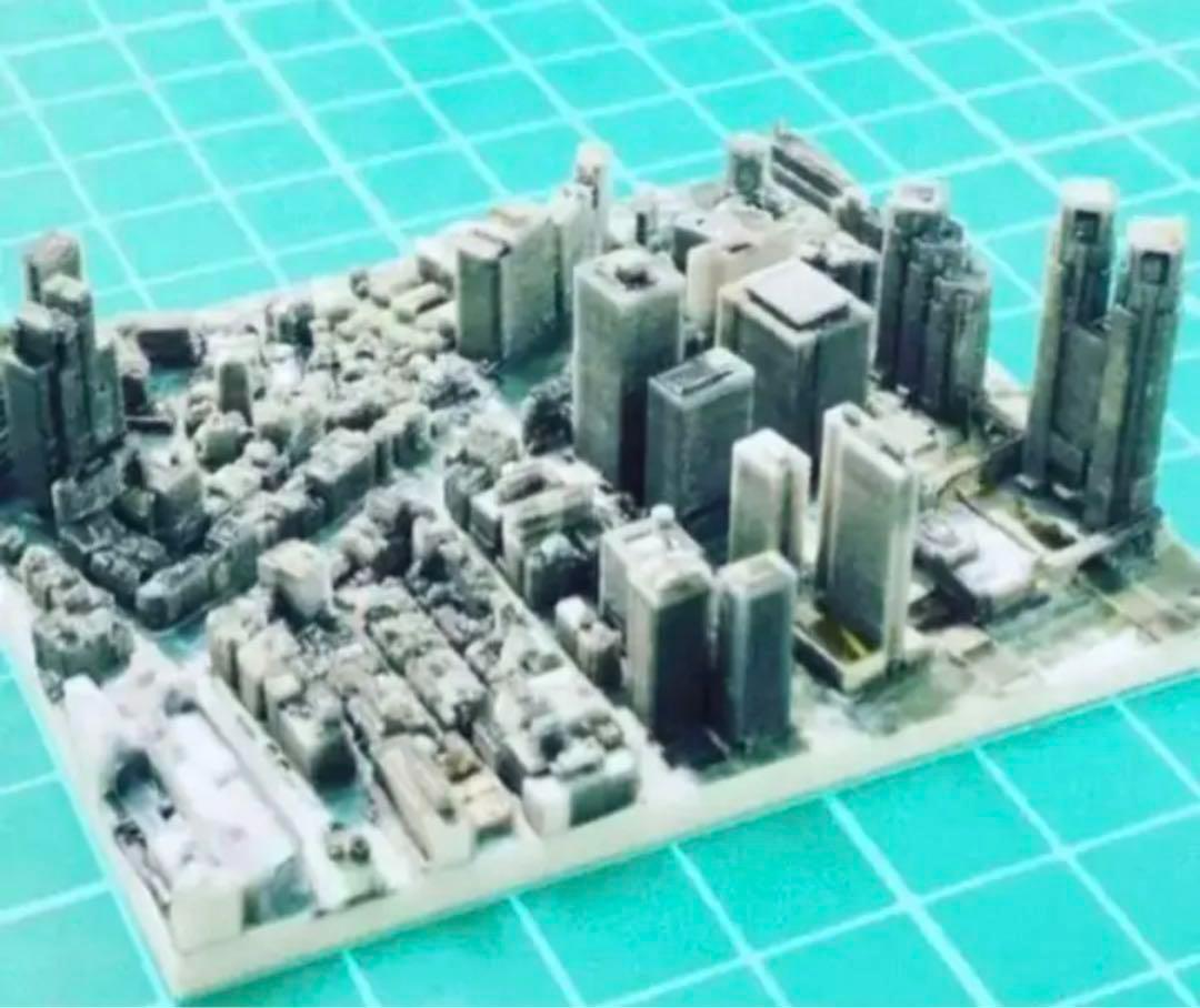 ミニチュア☆3D地図☆ミニジオラマ☆東京都新宿区☆フィギュアに