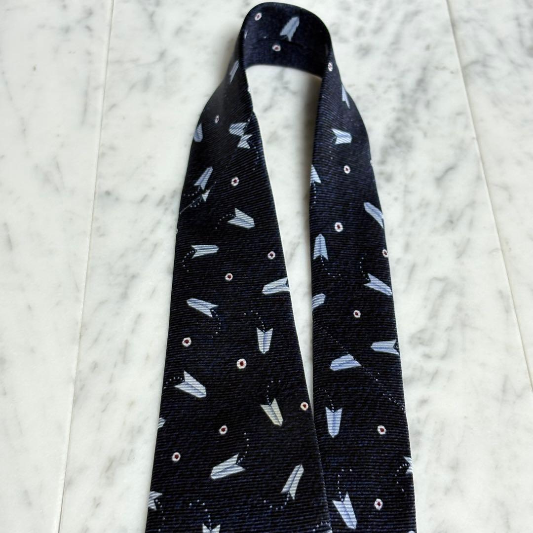 BVLGARI ネクタイ ネイビー セッテピエゲ 折り紙 飛行機 MEDICALDB_JP