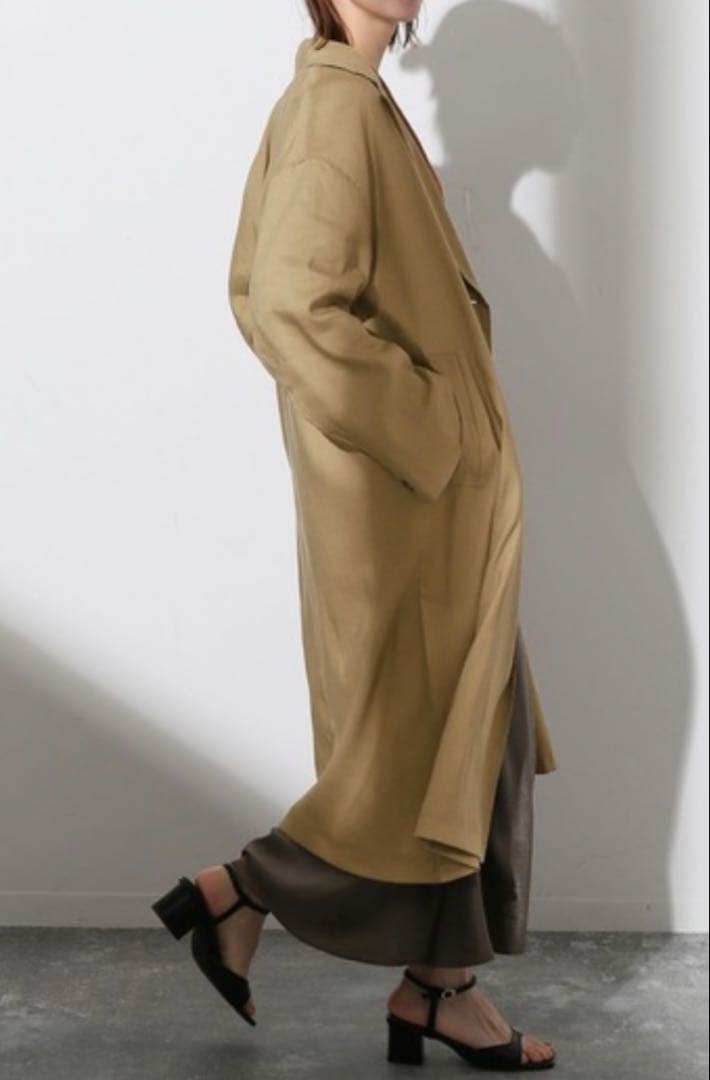 SLOBE IENA ソフトリネンダブルチェスターコート mdprevattcaulkingandwaterproofing.com