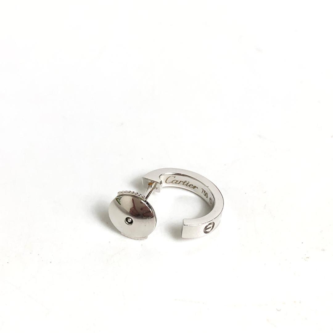 【美品】5F083/カルティエ/ピアス/ミニラブ/フープ/両耳/750/WG