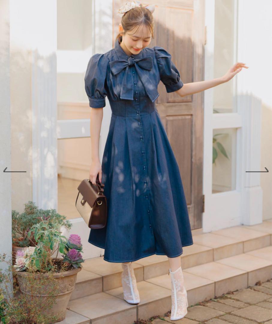 ウィルセレクションリボンタイコルセットシャツワンピース　タグ付き