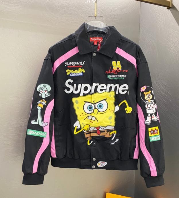 Supreme SpongeBob コラボジャケットM・SUPREME