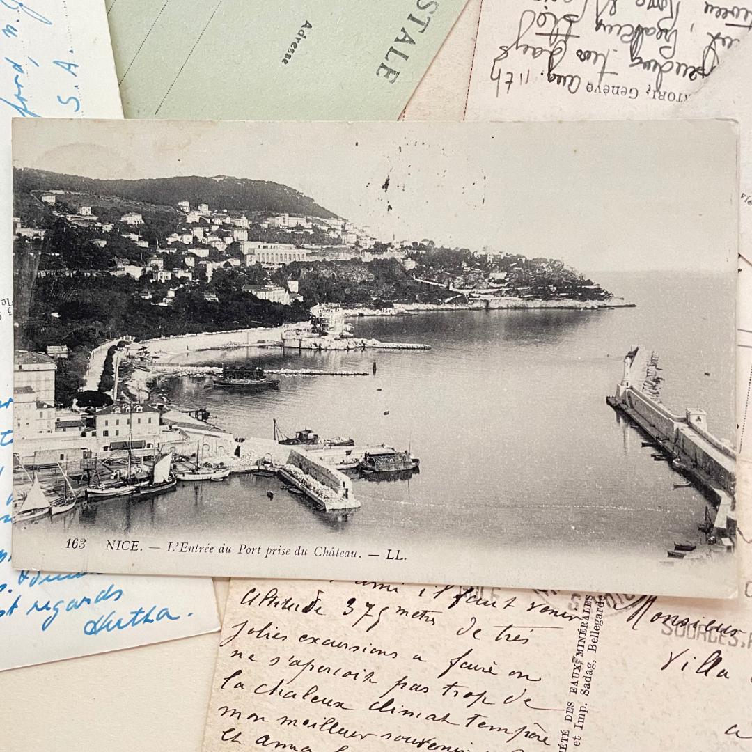 アンティーク ポストカード セピア調 白黒 ヴィンテージ