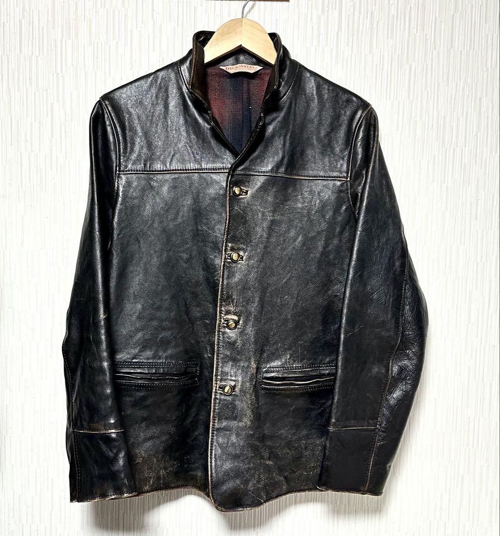 G&F workers カーコート　ホースハイド　ブラック　茶芯　日本製　XL