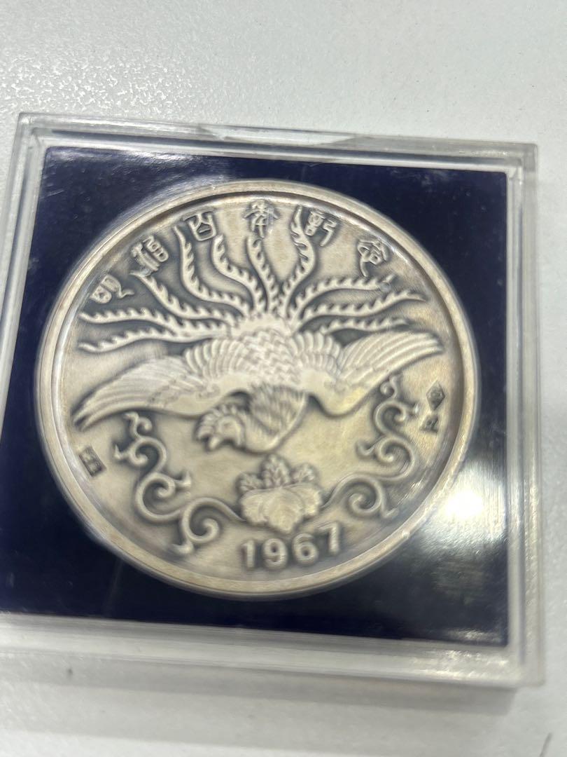 純銀 明治100年記念 明治天皇御肖像牌 メダル 1852-1912 約122g