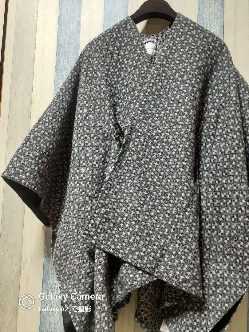 美品 SOU SOU 冬 ウール地/総柄/羽織り used