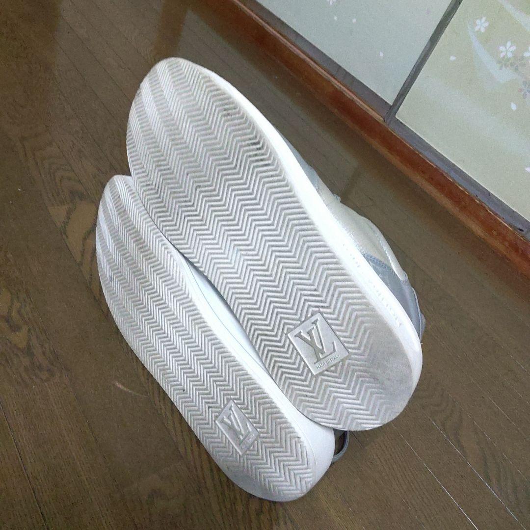 ルイヴィトン モノグラム ビバリーヒルズ ラインスニーカー グレー × シルバー