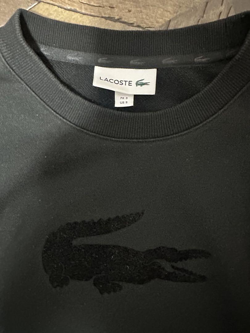 LACOSTE ブラック トレーナー