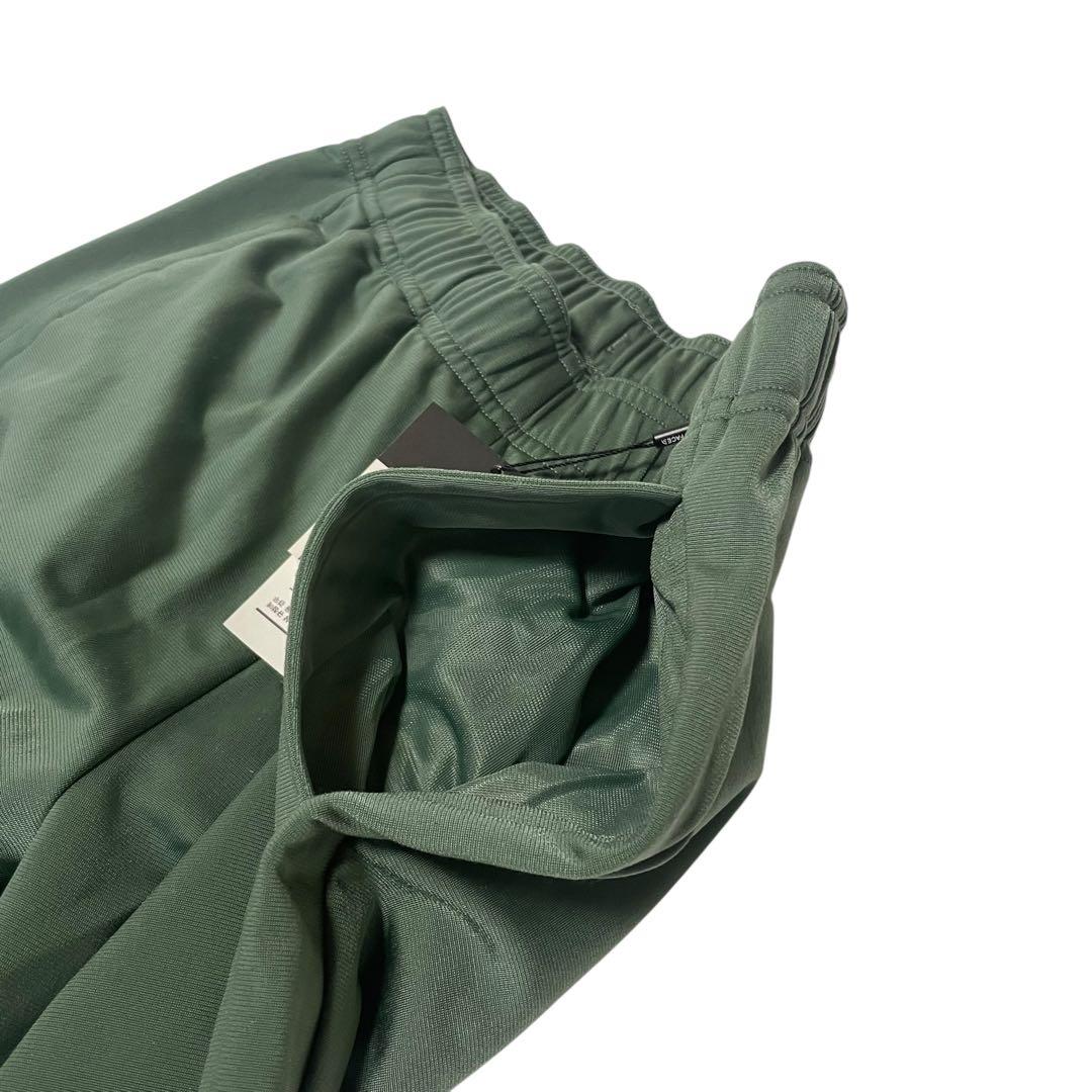 【新品】XS ノースフェイス ジャージパンツ 光沢 天竺 ビッグロゴ カーキ