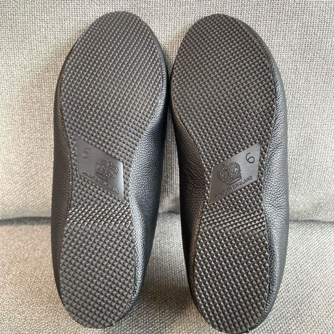 未使用品 極美品】 クラウン ジャスシューズ 黒 イギリス製