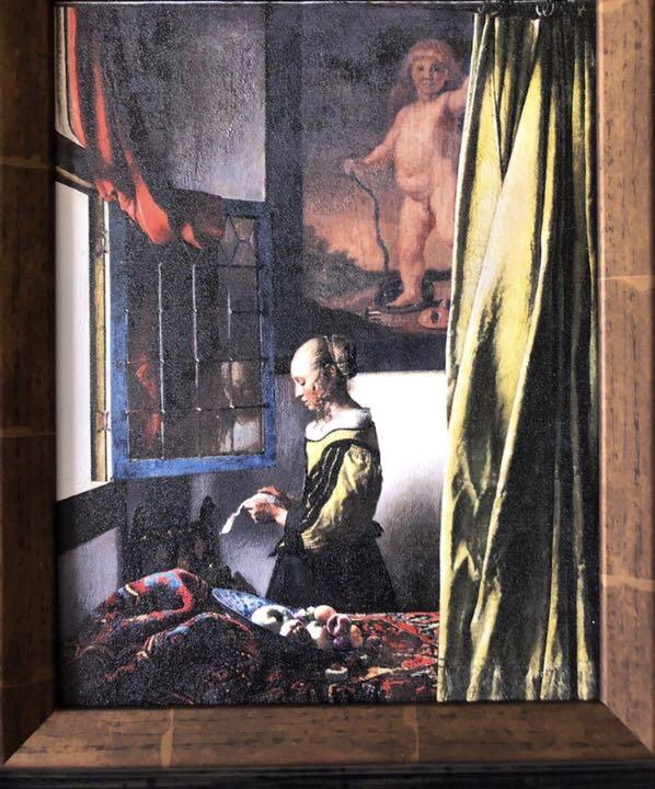 フェルメール 「窓辺で手紙を読む女の(修復後)」のアルゴグラフ