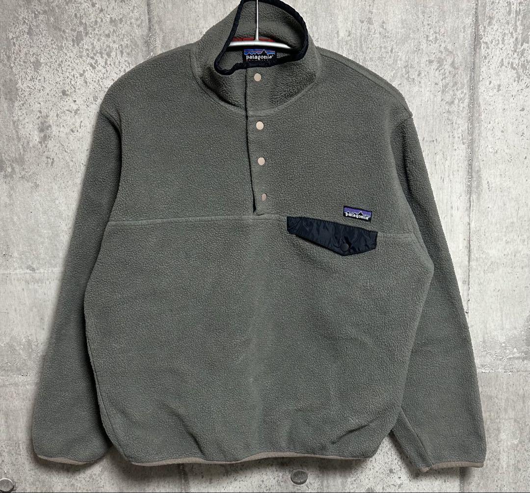 00s シンチラスナップt S グレー×ブラック patagonia