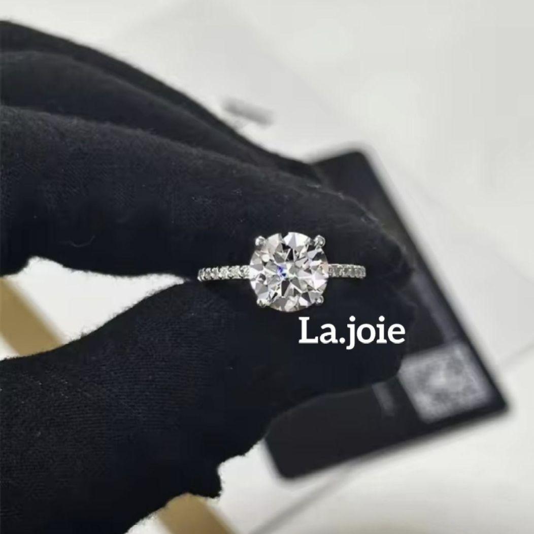 モアサナイト 最高品質 人工ダイヤ パヴェ 2ct 4爪 リング【11号】
