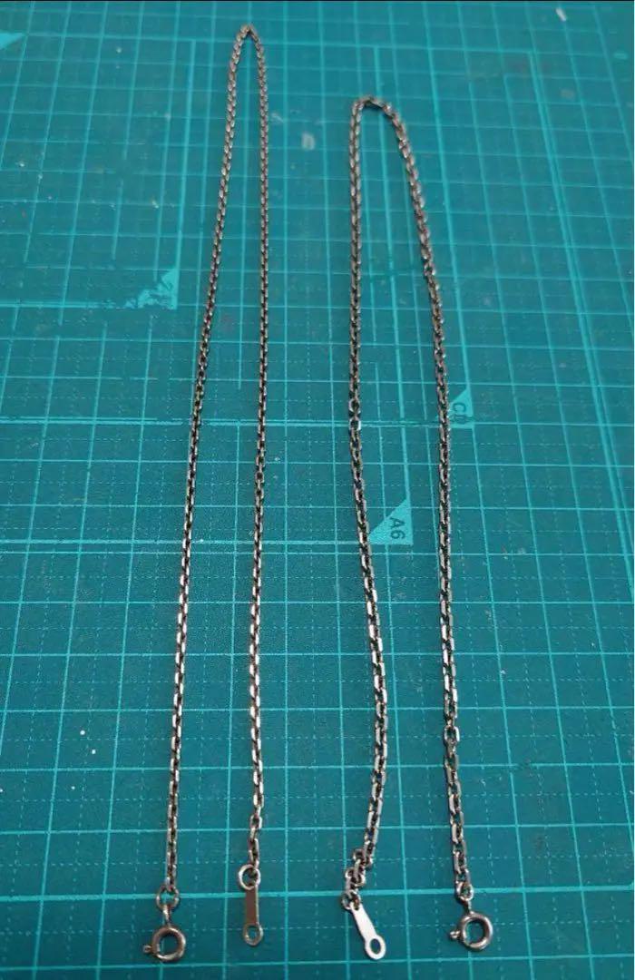 シルバー925 ネックレス チェーン 40cm 45cm 2本セット 刻印あり
