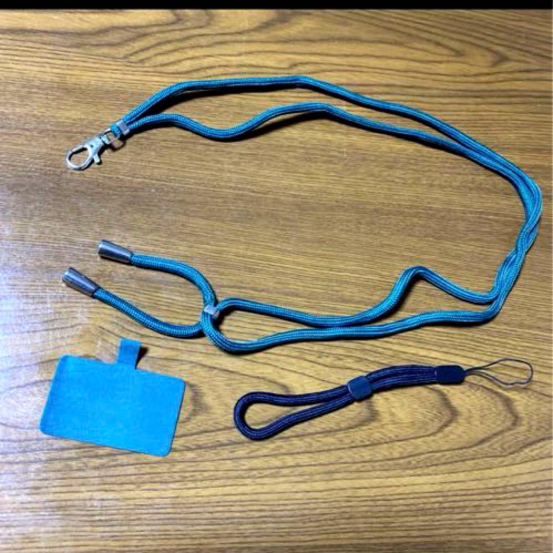 スマホストラップ ネックストラップ 携帯ストラップ　濃い緑　1つ