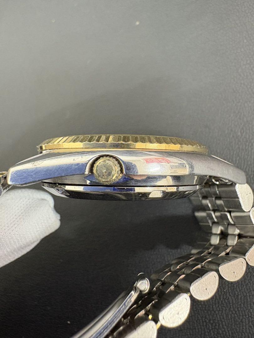 SEIKO 5 自動巻き時計 ゴールド/シルバー　ジャンク品