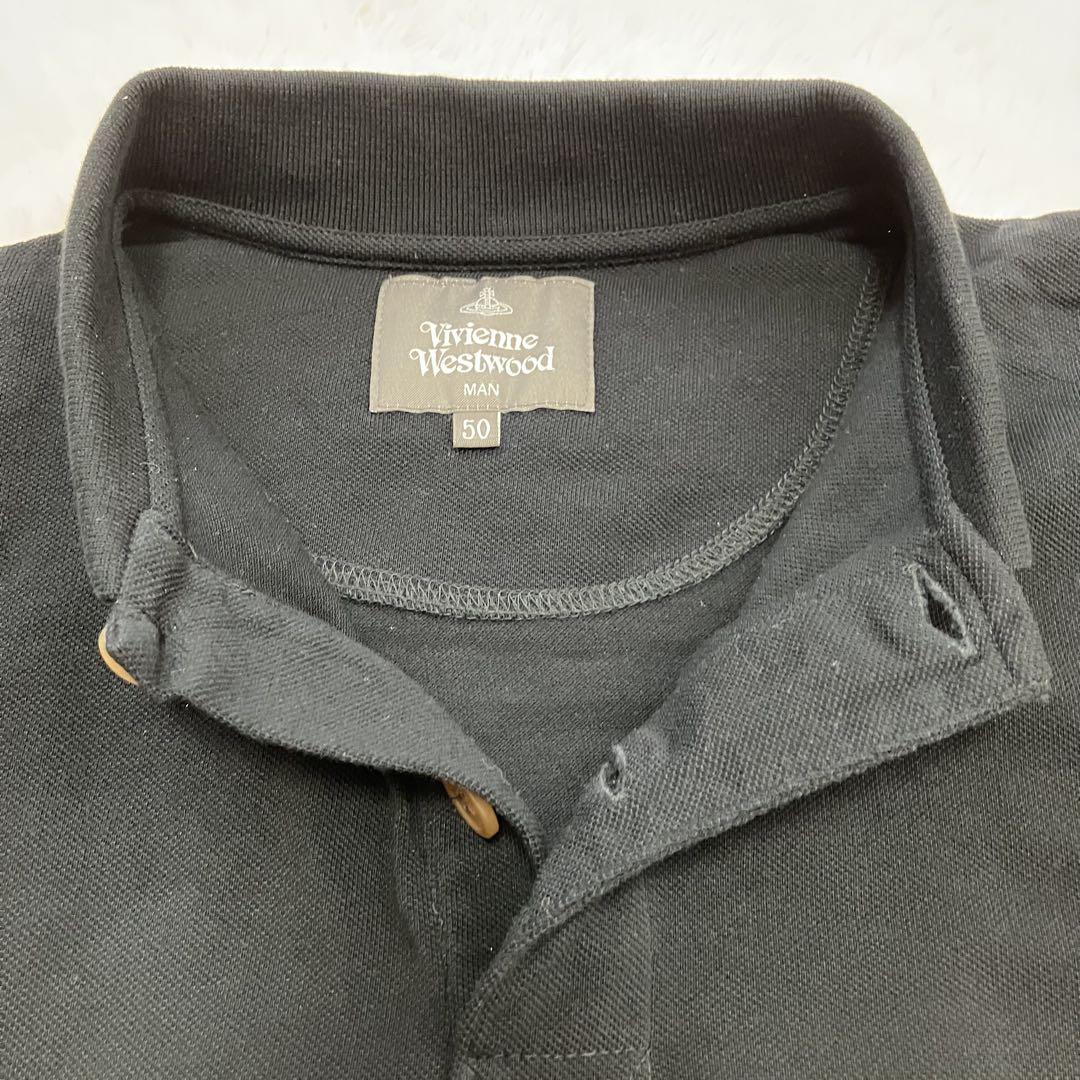 【極美品】 ヴィヴィアンウエストウッド MAN オーブ ポロシャツ 50 黒