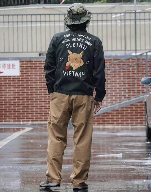 スーベニアジャケット　べトジャン　ベトナム　米軍　ジャケット　XXL　狐　刺繍