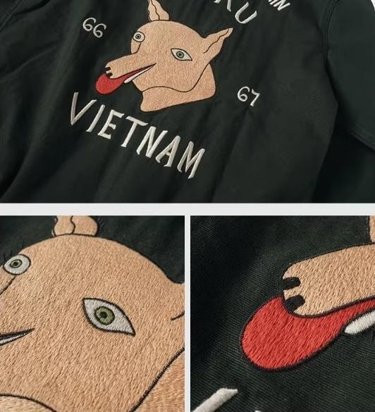 スーベニアジャケット　べトジャン　ベトナム　米軍　ジャケット　XXL　狐　刺繍