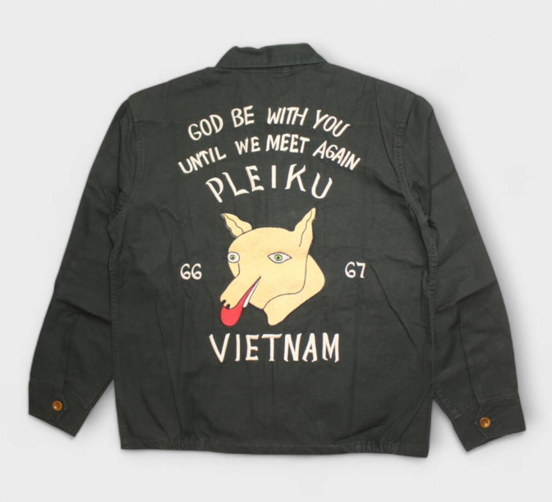 スーベニアジャケット　べトジャン　ベトナム　米軍　ジャケット　XXL　狐　刺繍