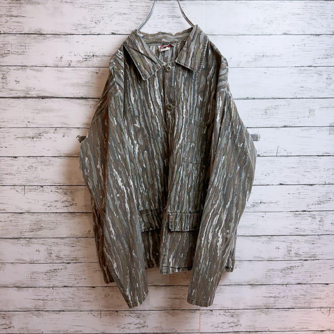 USA製【ヴィンテージ】90'sリアルツリーカモ ハンティングシャツジャケット USA製【ヴィンテージ】90'sリアルツリーカモ ハンティングシャツジャケット