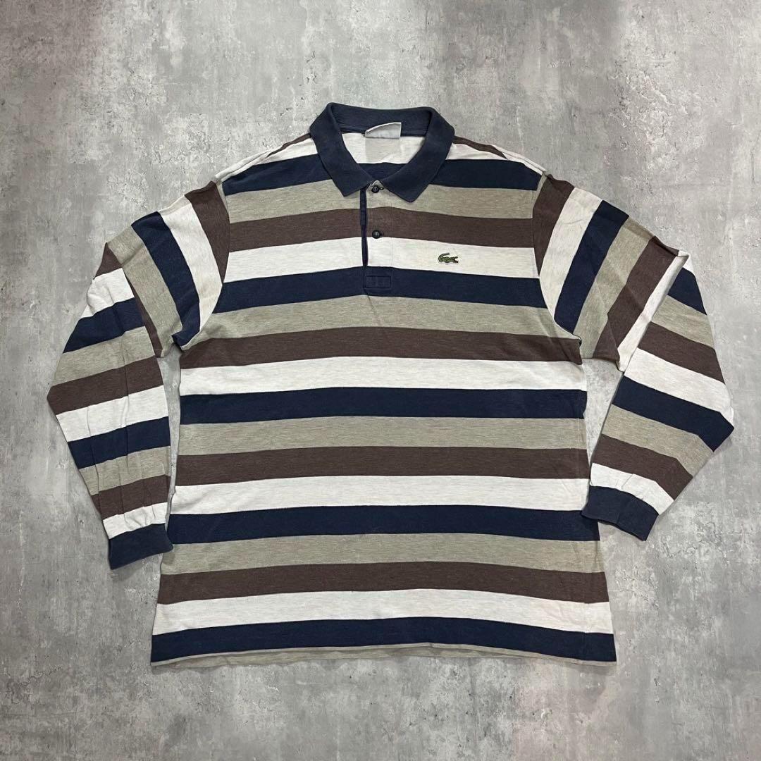 フランス製 90s ラコステ LACOSTE 長袖 ポロシャツ