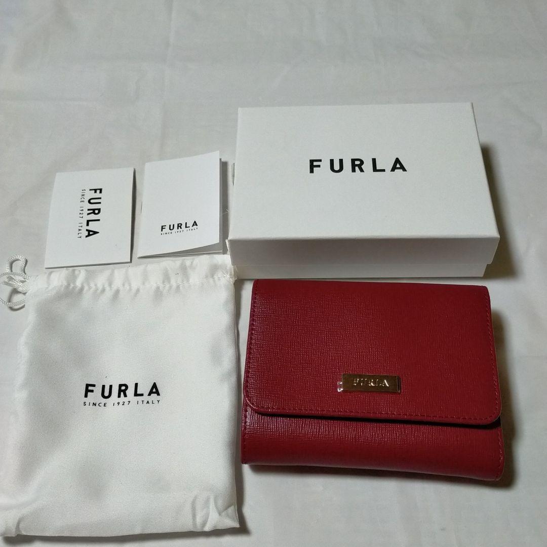 44%割引レッド系新品本物 新品未使用 フルラFURLA三つ折財布
