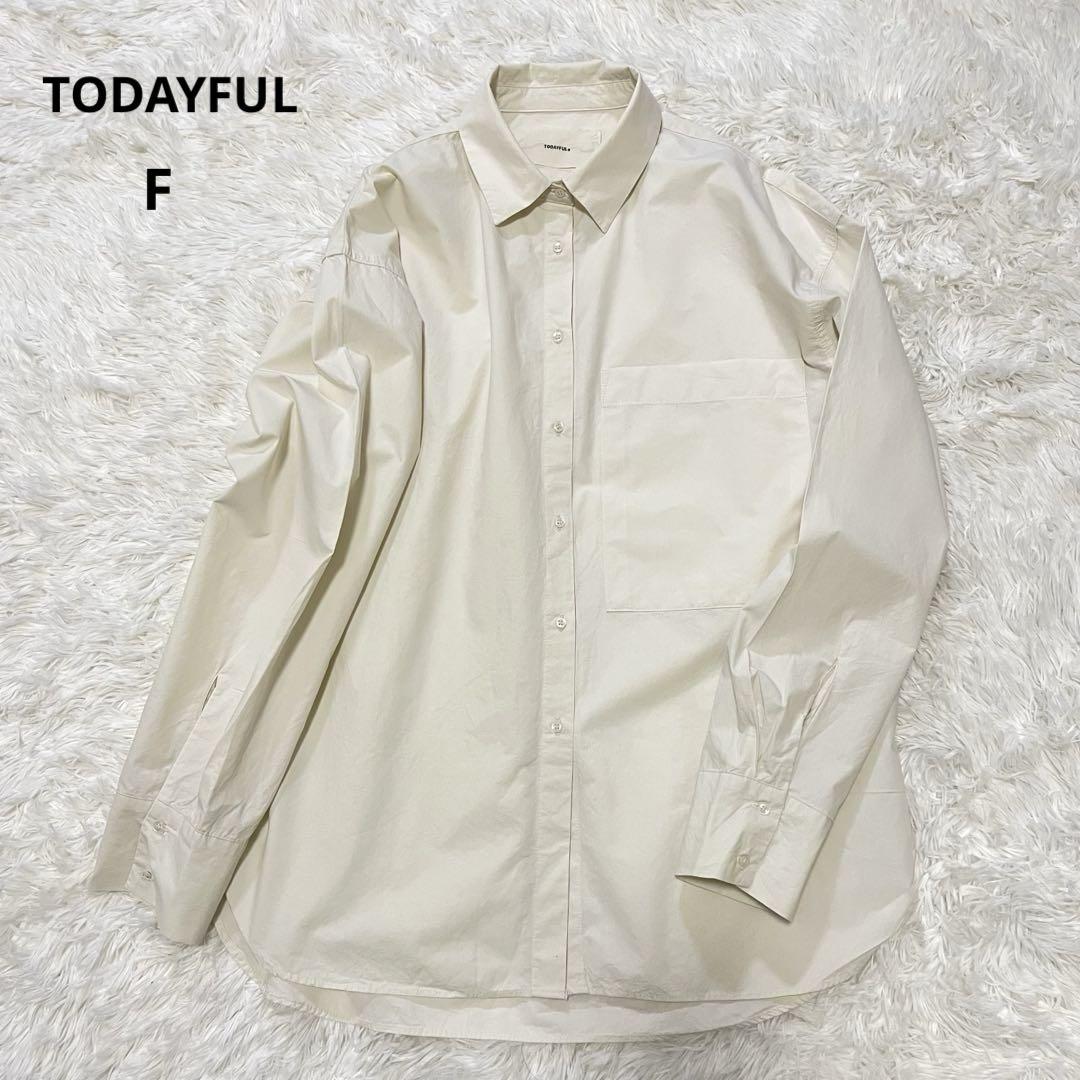 TODAYFUL トゥデイフル　ボーイフレンドポケットシャツ　生成り　フリー