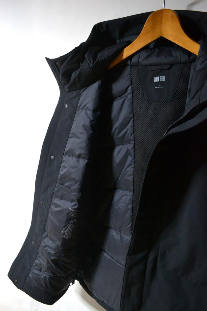 新品 ユニクロ ハイブリッドダウンパーカ ブラック L メンズ 秋冬 未使用
