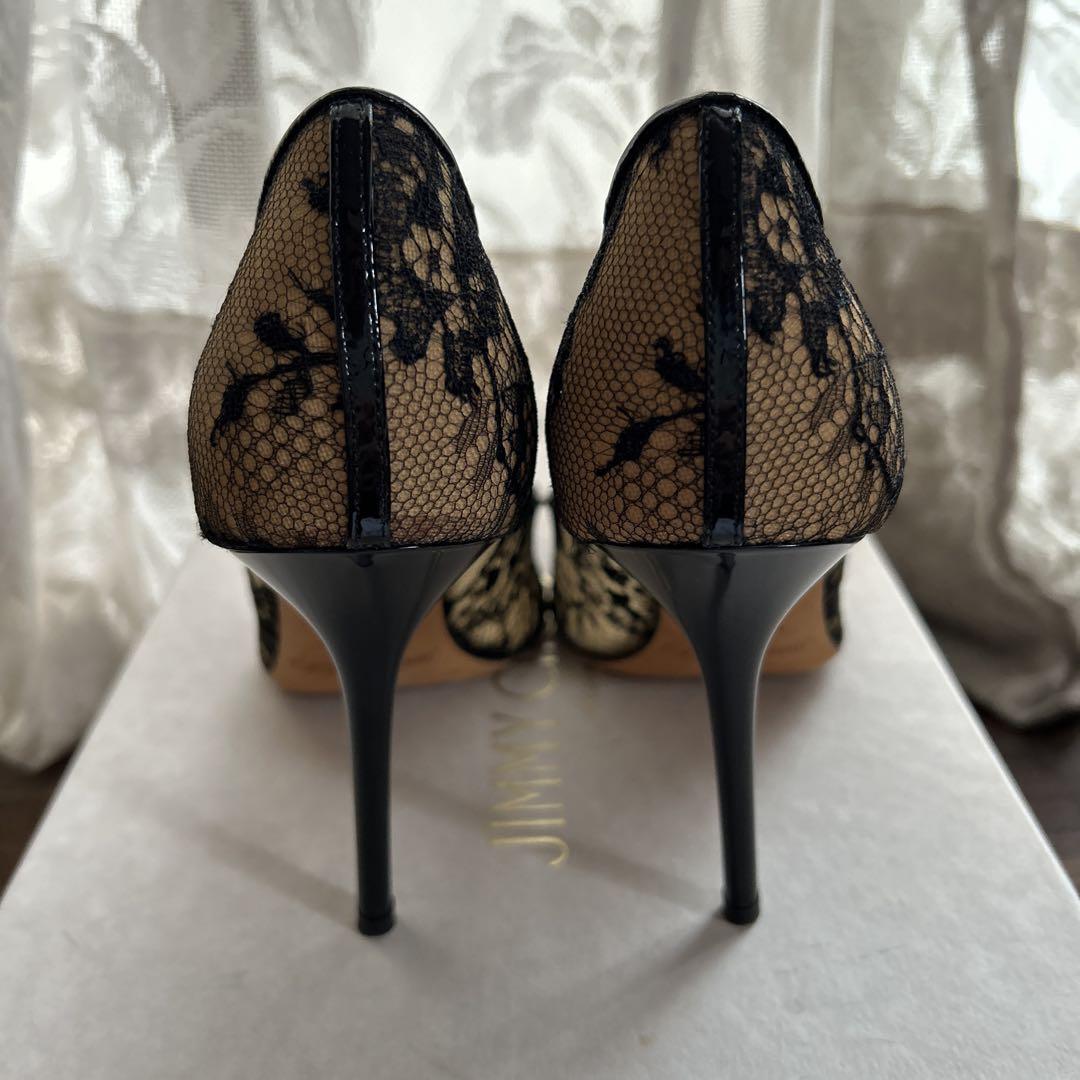 JIMMY CHOO アイボリー/ブラック ハイヒール JIMMY CHOO アイボリー/ブラック ハイヒール 靴