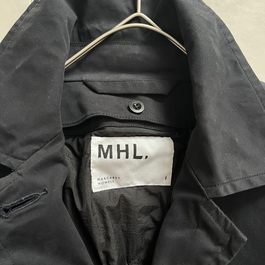 マーガレットハウエルMHL ダウンライナー付ステンカラーコート　ブラック　1 綿