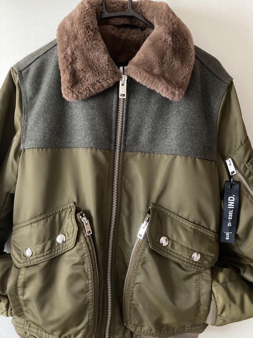 【DIESEL】 メンズフェイクファージャケット W-LOVISJACKET