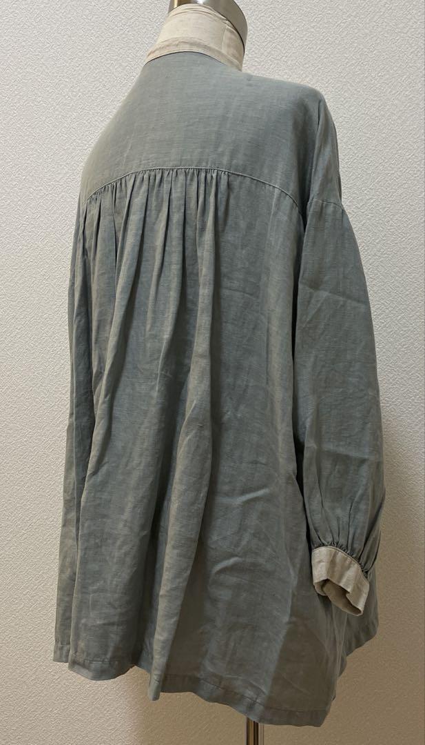 ❇︎美品❇︎ モトミエム 肌に優しい リネン100% 9分袖ブラウス 春夏秋