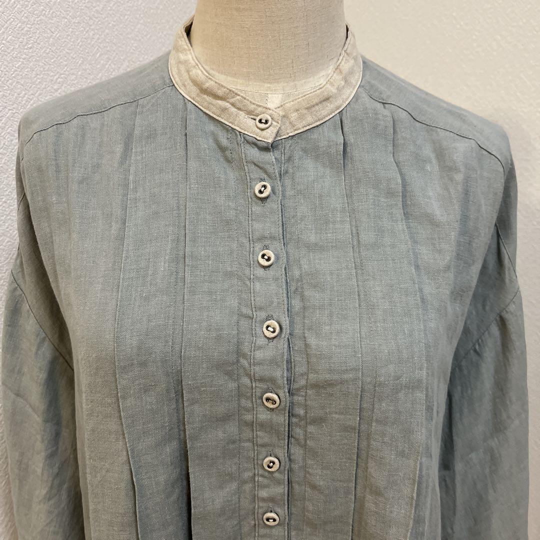 ❇︎美品❇︎ モトミエム 肌に優しい リネン100% 9分袖ブラウス 春夏秋