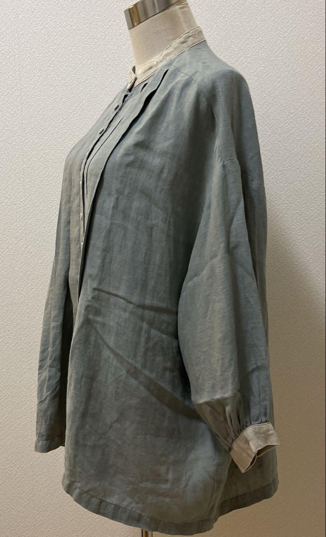 ❇︎美品❇︎ モトミエム 肌に優しい リネン100% 9分袖ブラウス 春夏秋