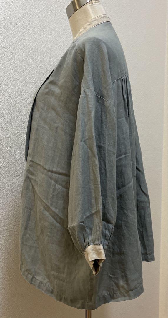 ❇︎美品❇︎ モトミエム 肌に優しい リネン100% 9分袖ブラウス 春夏秋