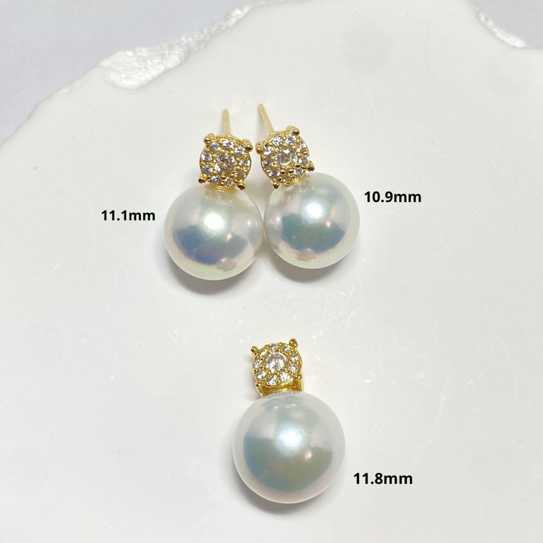 本真珠 淡水エディソンパール ネックレス ピアスセット PN050