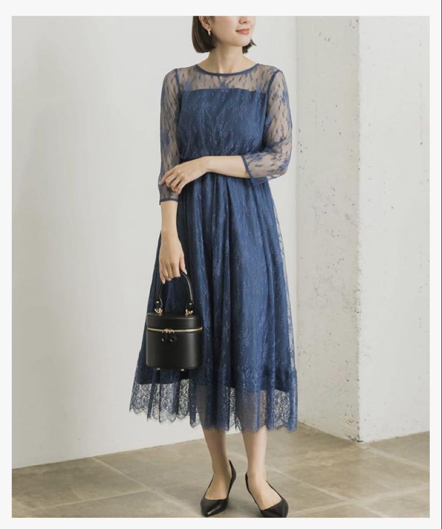 【美品】アーバンリサーチ 総レースロングワンピース ドレス 4,500円