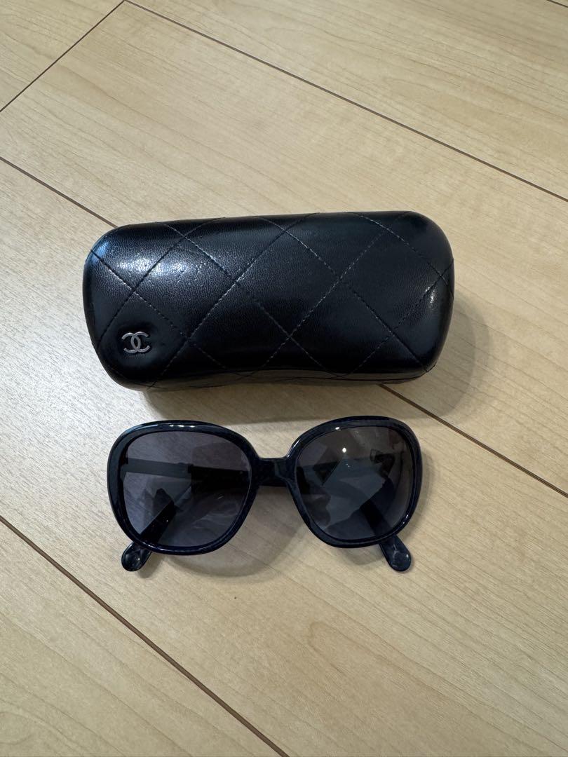 Chanel オーバーサイズサングラス ブルーブラック