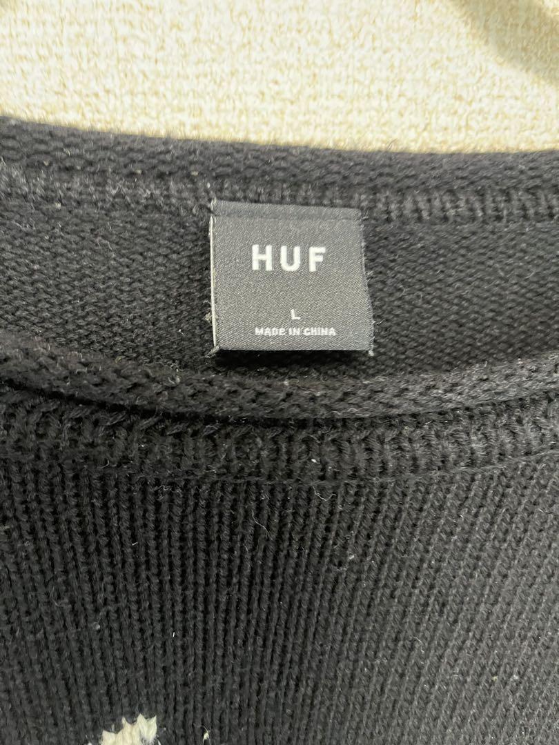 HUF ブラック ニットセーター Lサイズ
