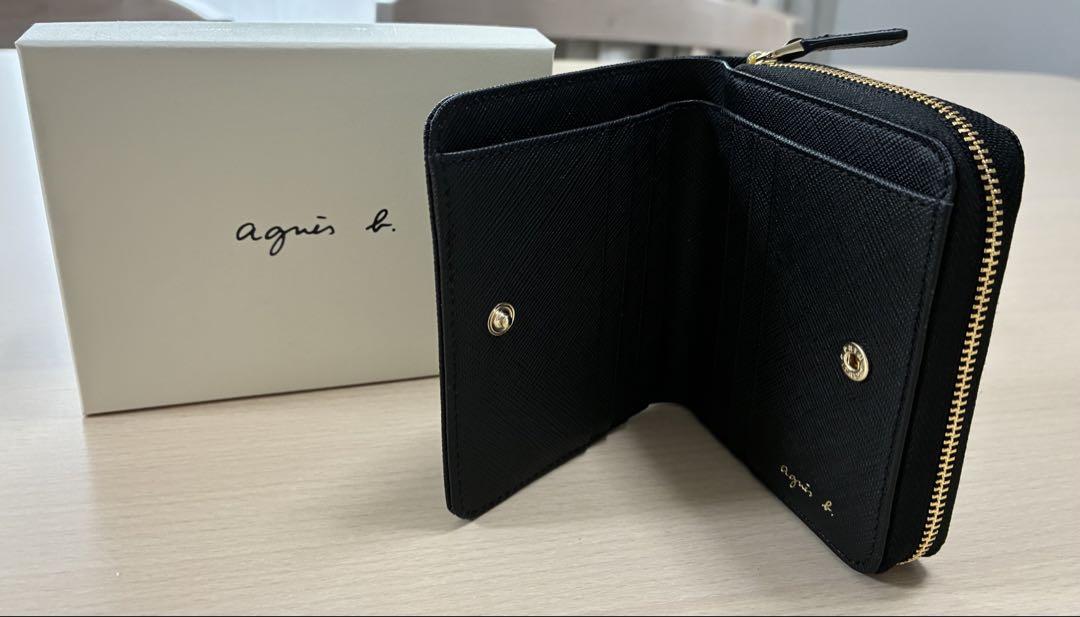 週末限定お値下げ❣️agnes b. ブラック 二つ折り財布