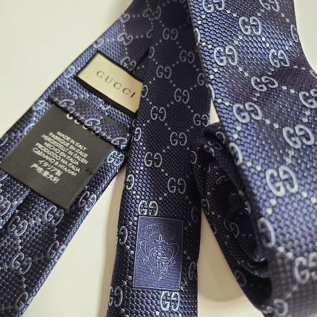 GUCCI ネクタイ GGロゴ ネイビー GUCCI グッチ ネクタイ GGロゴ ネイビー メンズ 790227 4E009