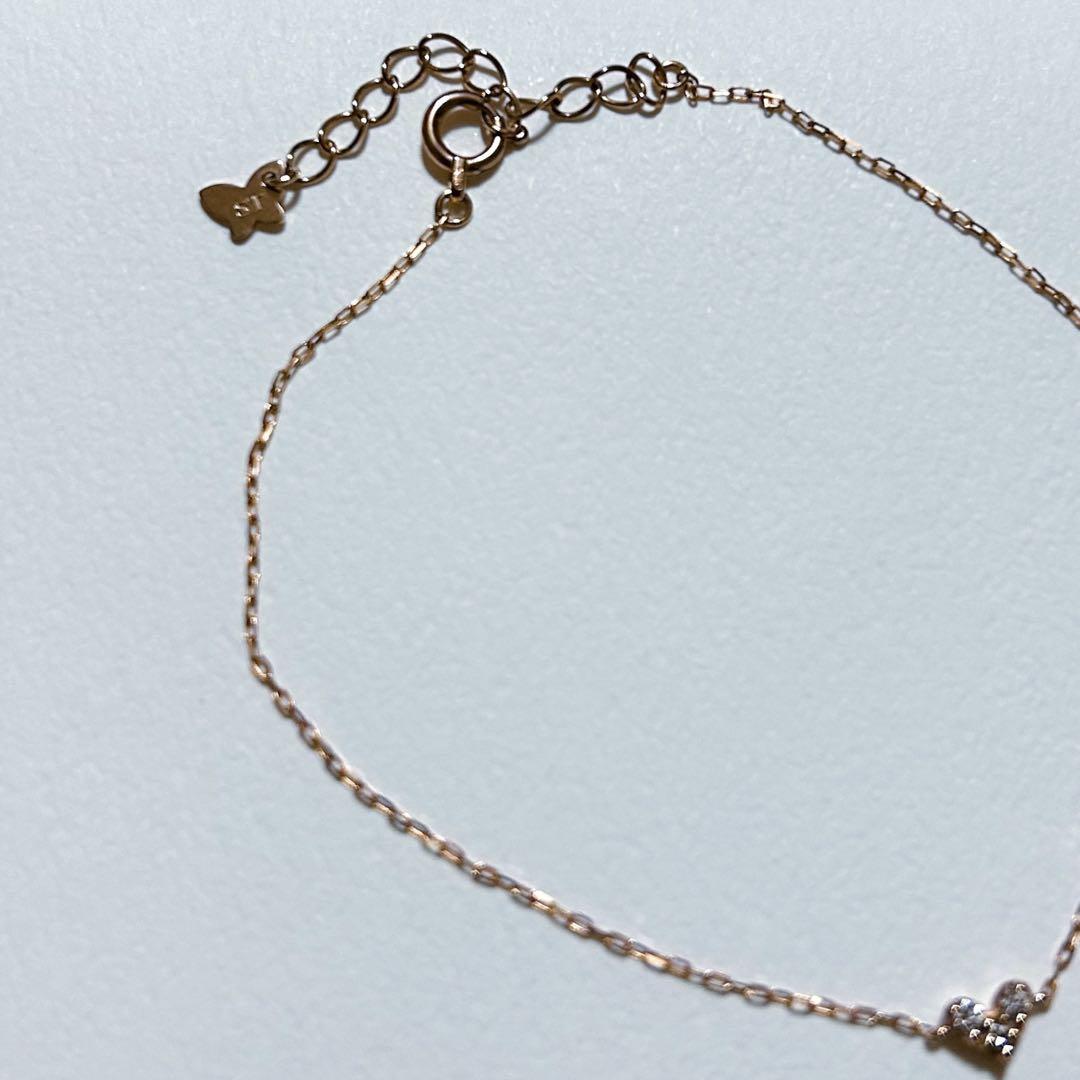 美品♡ K10 ダイヤ ピンクゴールド ハート サマンサティアラ ブレスレット