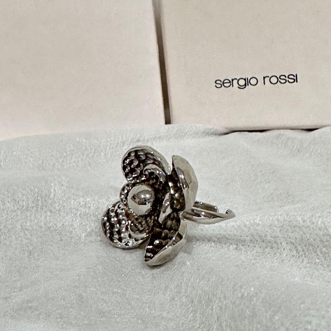 未使用Sergio rossiの立体フラワーリング